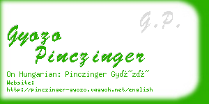 gyozo pinczinger business card